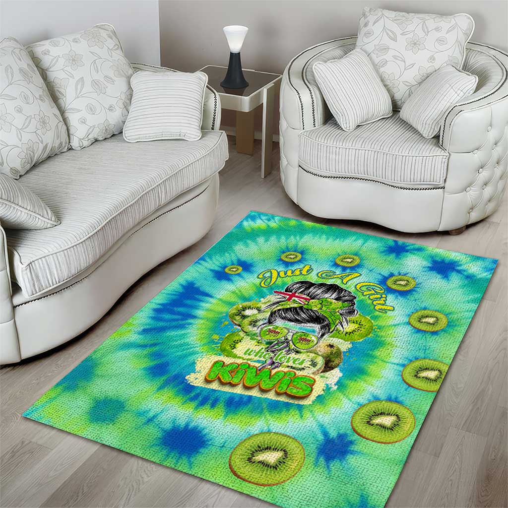 Just a Girl Who Loves Kiwis Area Rug New Zealand Tie Dye DT02 - Polynesian Pride
