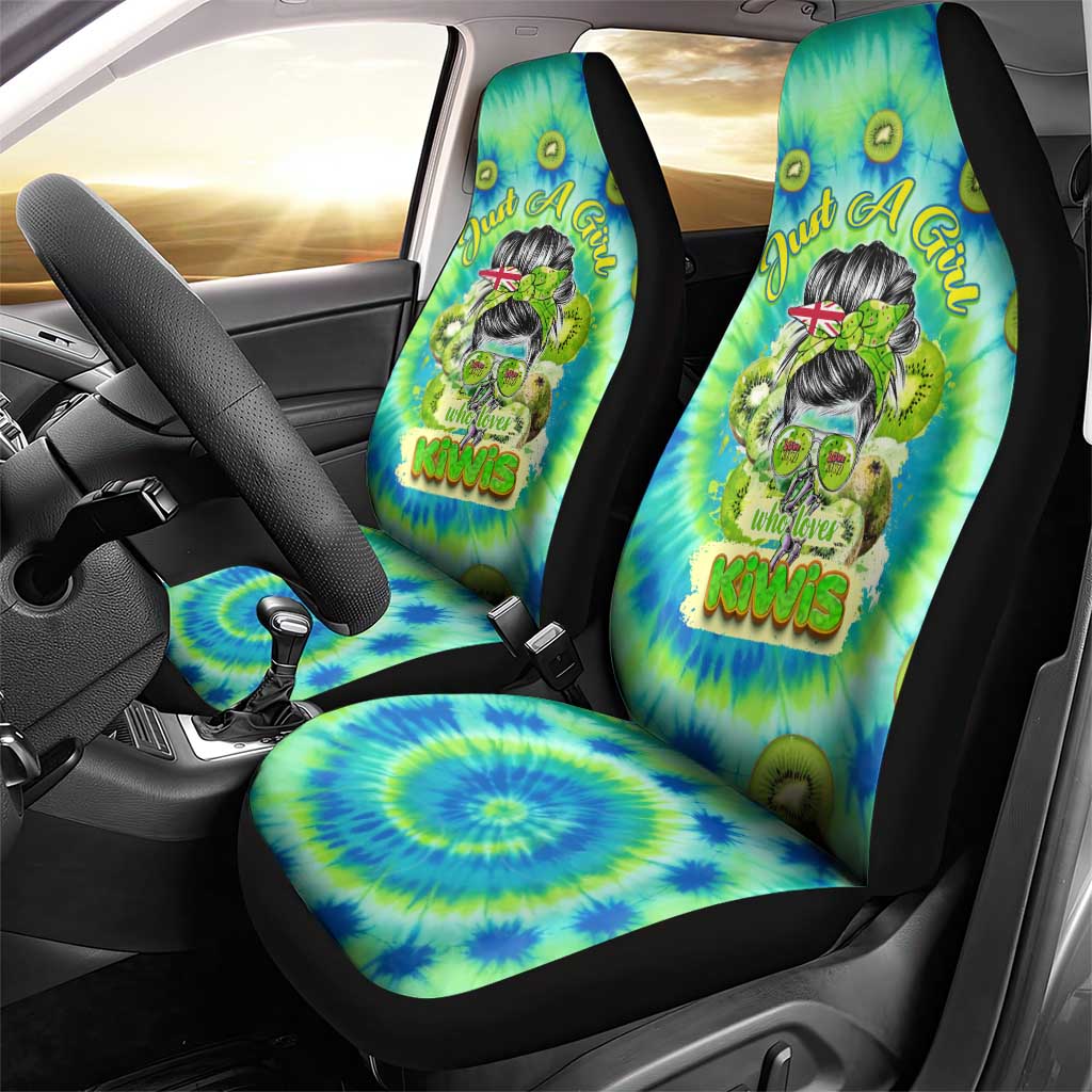 Just a Girl Who Loves Kiwis Car Seat Cover New Zealand Tie Dye DT02 - Polynesian Pride