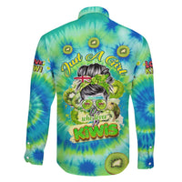 Just a Girl Who Loves Kiwis Family Matching Long Sleeve Bodycon Dress and Hawaiian Shirt New Zealand Tie Dye DT02 - Polynesian Pride