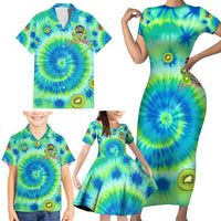 Just a Girl Who Loves Kiwis Family Matching Short Sleeve Bodycon Dress and Hawaiian Shirt New Zealand Tie Dye DT02 - Polynesian Pride
