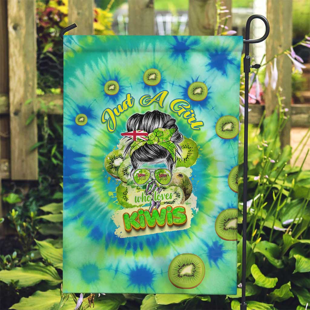 Just a Girl Who Loves Kiwis Garden Flag New Zealand Tie Dye DT02 Garden Flag Green - Polynesian Pride