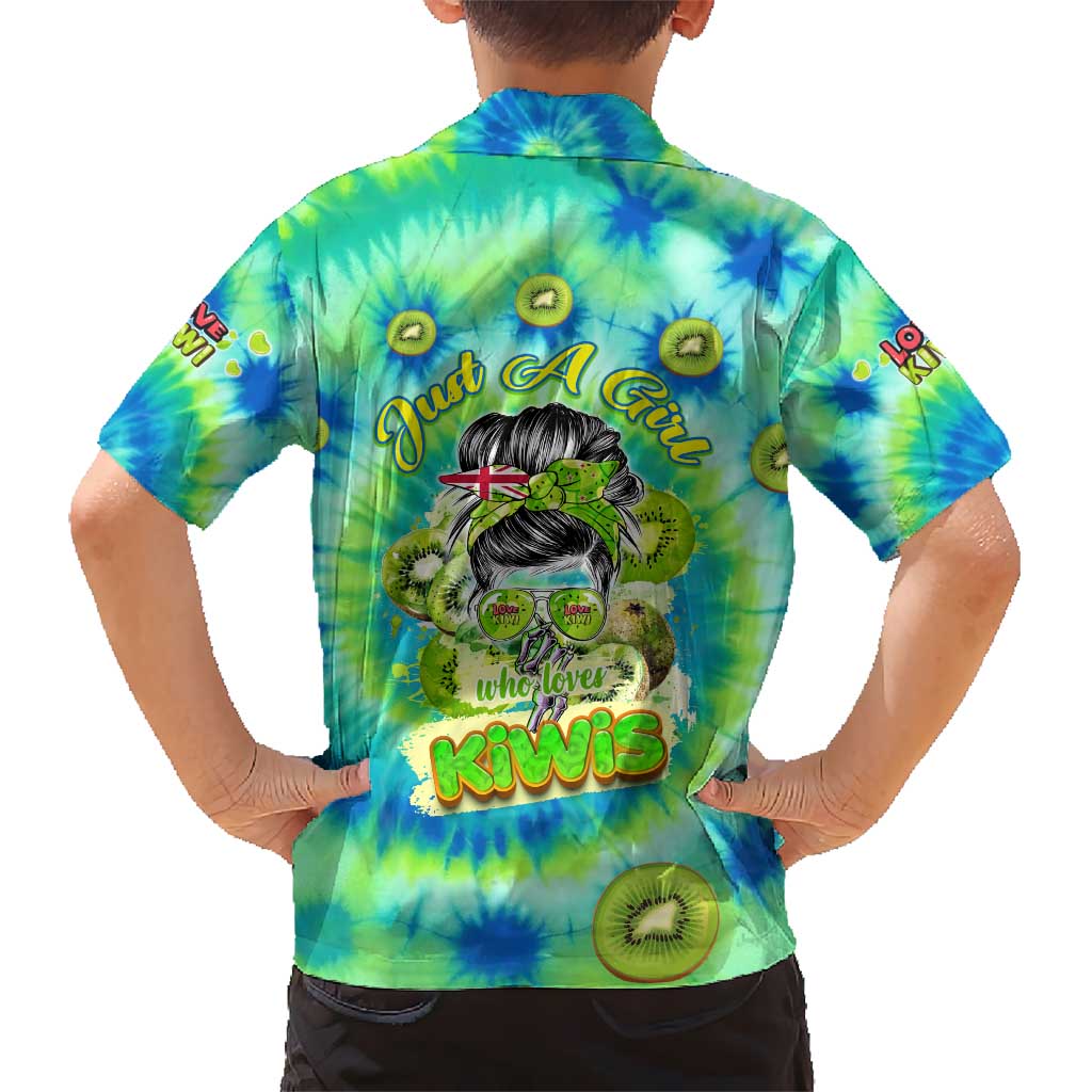 Just a Girl Who Loves Kiwis Hawaiian Shirt New Zealand Tie Dye DT02 - Polynesian Pride
