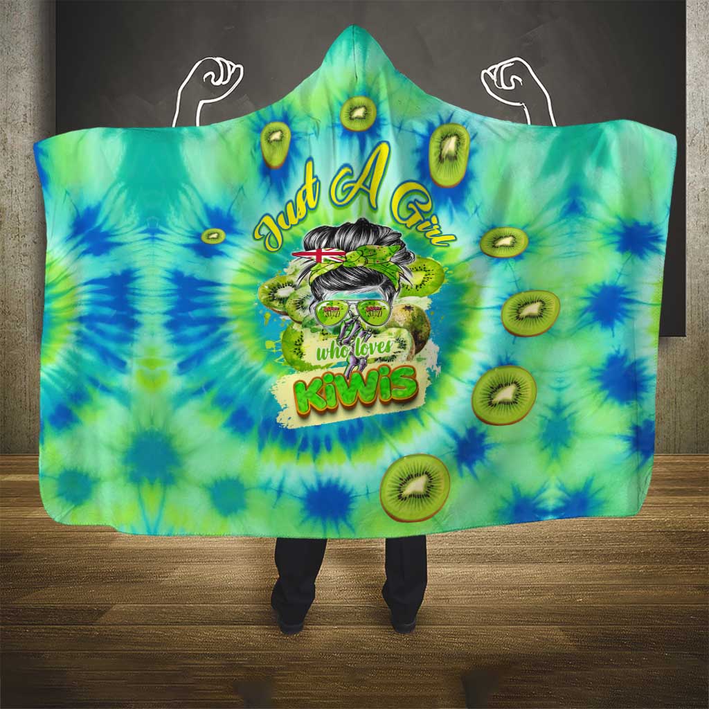 Just a Girl Who Loves Kiwis Hooded Blanket New Zealand Tie Dye DT02 - Polynesian Pride