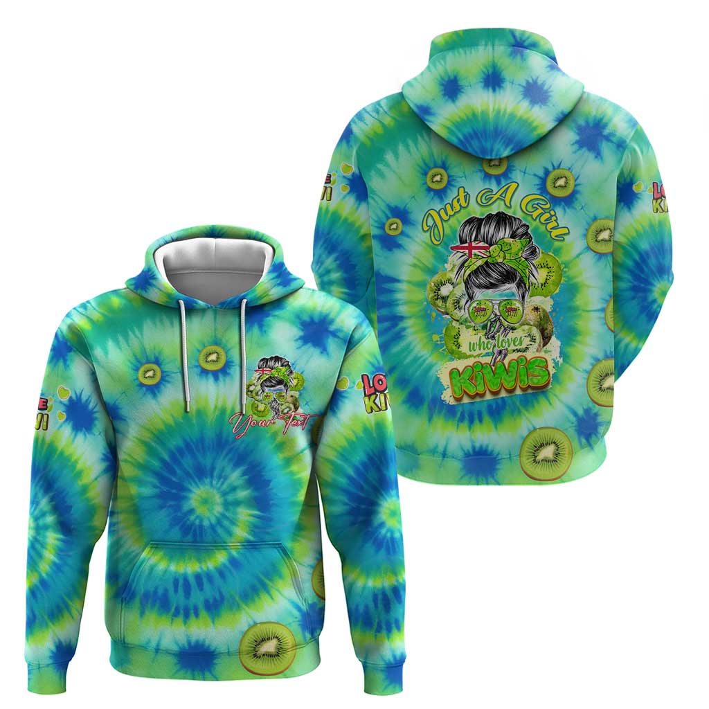 Just a Girl Who Loves Kiwis Hoodie New Zealand Tie Dye DT02 - Polynesian Pride