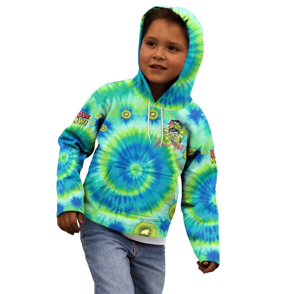 Just a Girl Who Loves Kiwis Kid Hoodie New Zealand Tie Dye DT02 - Polynesian Pride