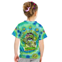 Just a Girl Who Loves Kiwis Kid T Shirt New Zealand Tie Dye DT02 - Polynesian Pride