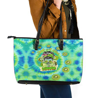 Just a Girl Who Loves Kiwis Leather Tote Bag New Zealand Tie Dye DT02 - Polynesian Pride