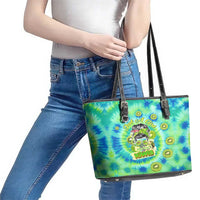 Just a Girl Who Loves Kiwis Leather Tote Bag New Zealand Tie Dye DT02 - Polynesian Pride