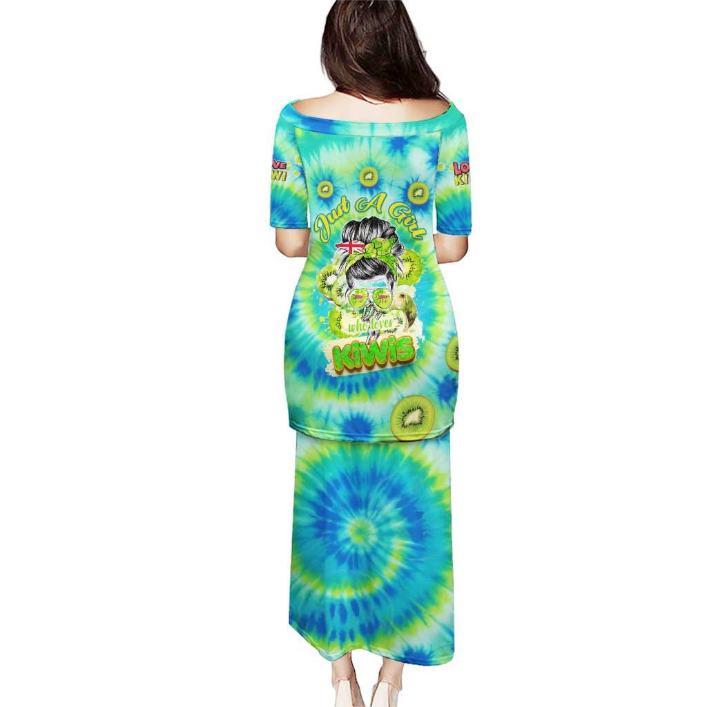 Just a Girl Who Loves Kiwis Puletasi New Zealand Tie Dye DT02 - Polynesian Pride