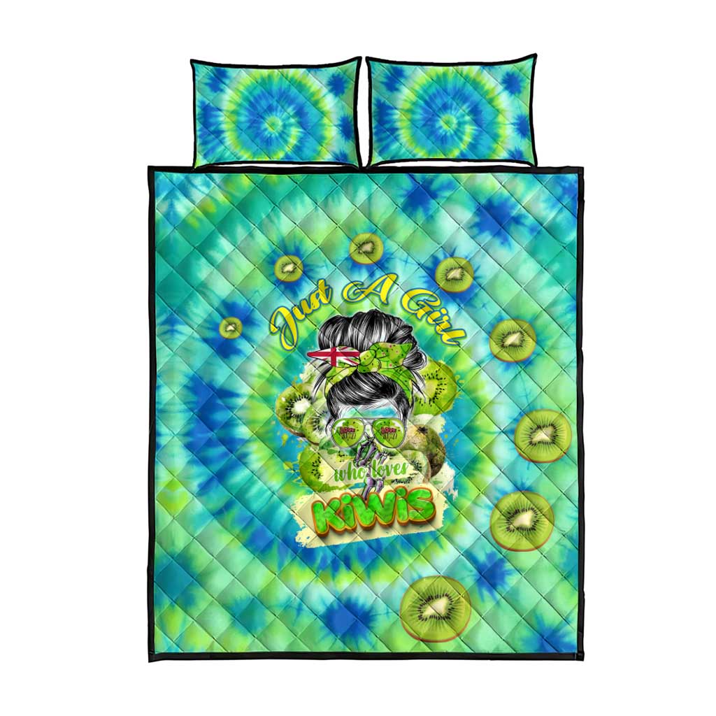 Just a Girl Who Loves Kiwis Quilt Bed Set New Zealand Tie Dye DT02 - Polynesian Pride