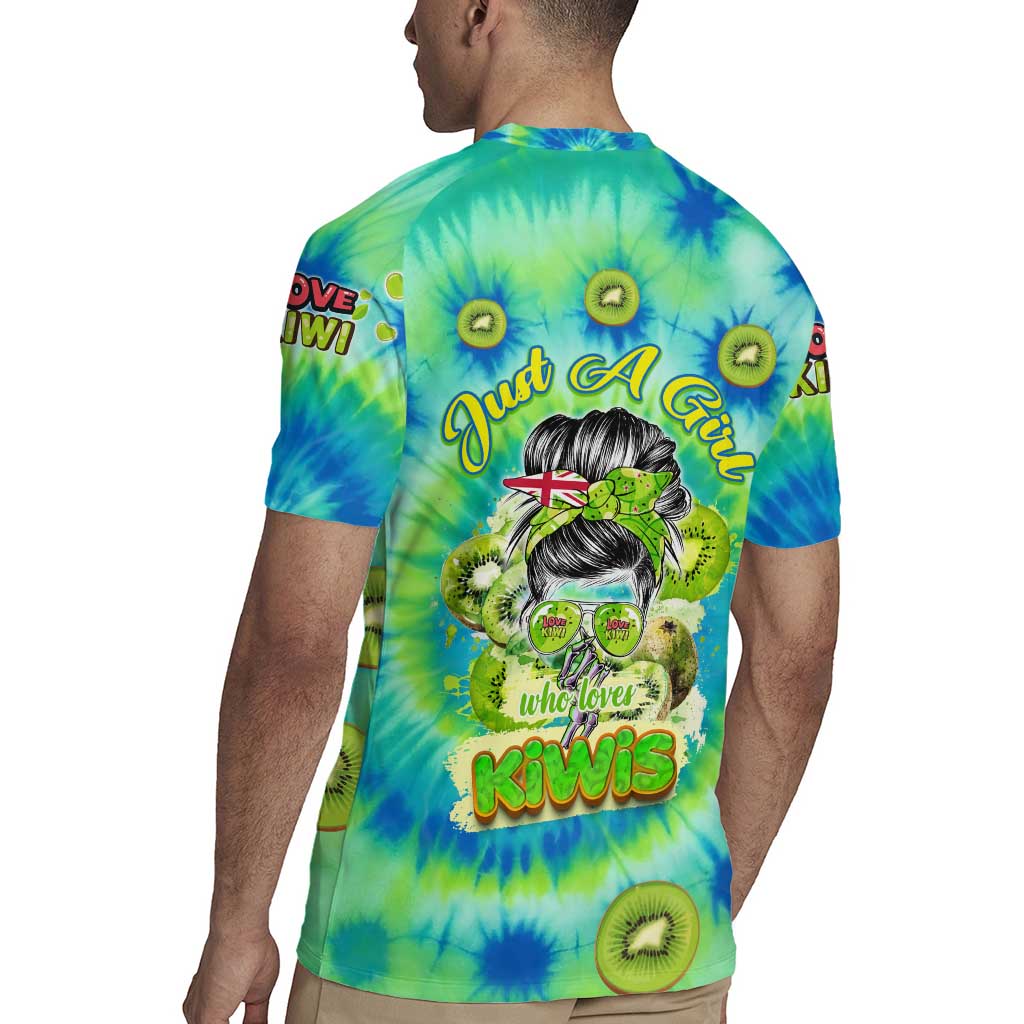 Just a Girl Who Loves Kiwis Rugby Jersey New Zealand Tie Dye DT02 - Polynesian Pride