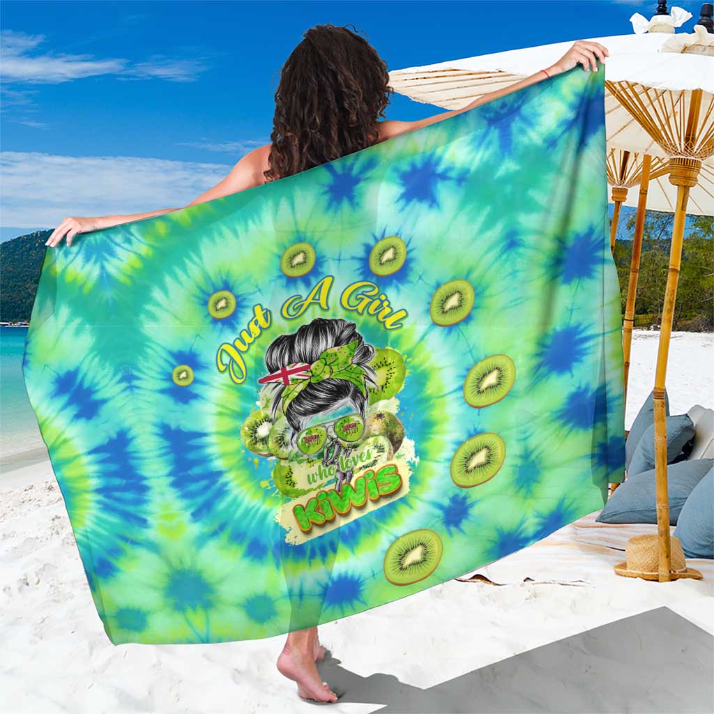 Just a Girl Who Loves Kiwis Sarong New Zealand Tie Dye DT02 One Size 44 x 66 inches Green - Polynesian Pride