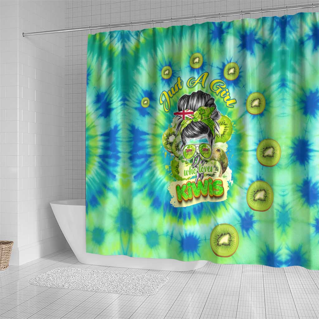 Just a Girl Who Loves Kiwis Shower Curtain New Zealand Tie Dye DT02 - Polynesian Pride
