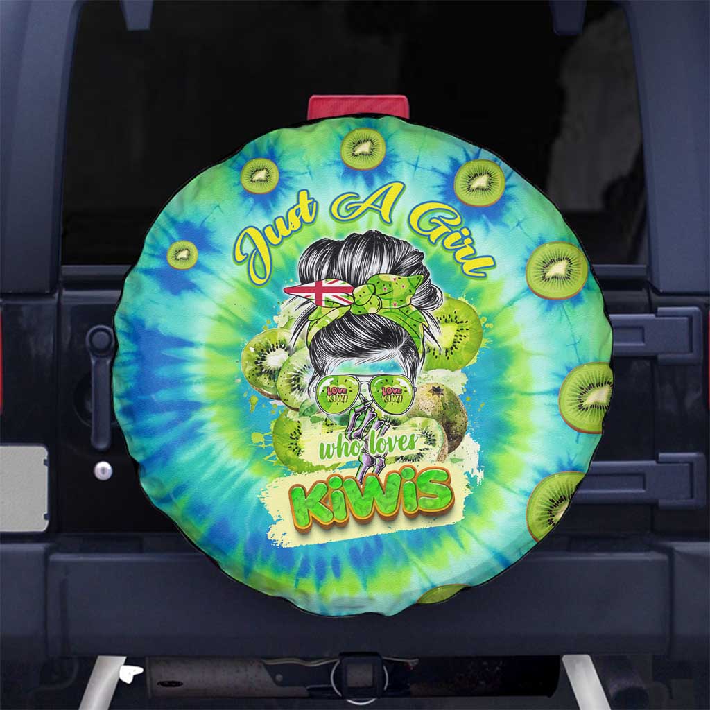 Just a Girl Who Loves Kiwis Spare Tire Cover New Zealand Tie Dye DT02 - Polynesian Pride