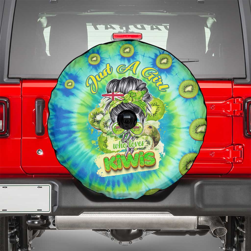 Just a Girl Who Loves Kiwis Spare Tire Cover New Zealand Tie Dye DT02 - Polynesian Pride