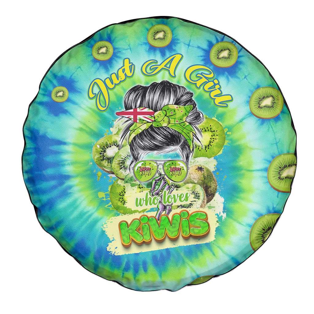 Just a Girl Who Loves Kiwis Spare Tire Cover New Zealand Tie Dye DT02 - Polynesian Pride
