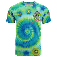 Just a Girl Who Loves Kiwis T Shirt New Zealand Tie Dye DT02 Green - Polynesian Pride