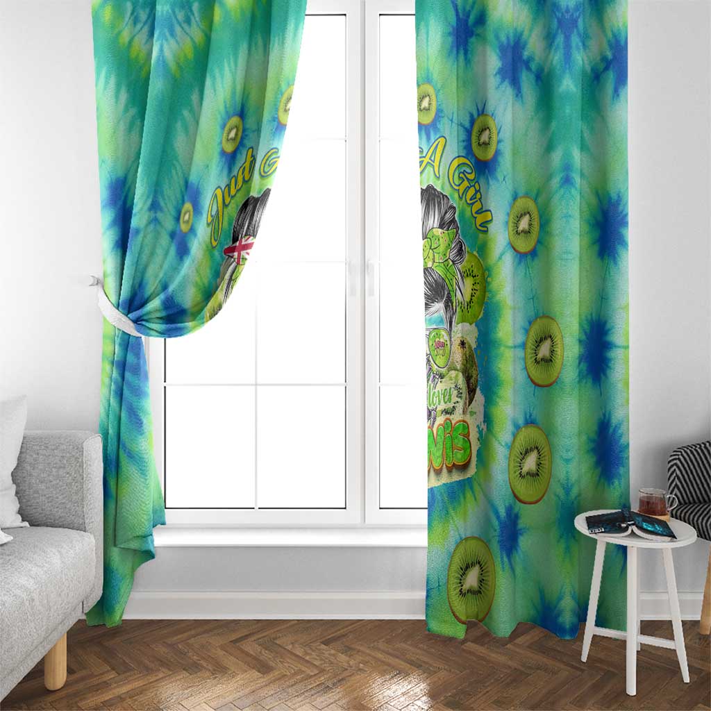 Just a Girl Who Loves Kiwis Window Curtain New Zealand Tie Dye DT02 - Polynesian Pride