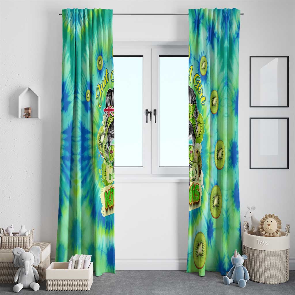 Just a Girl Who Loves Kiwis Window Curtain New Zealand Tie Dye DT02 - Polynesian Pride