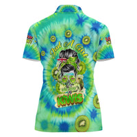 Just a Girl Who Loves Kiwis Women Polo Shirt New Zealand Tie Dye