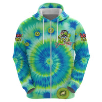 Just a Girl Who Loves Kiwis Zip Hoodie New Zealand Tie Dye DT02 - Polynesian Pride