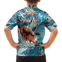 Hand In Hand Father's Day Polynesian Family Matching Off Shoulder Maxi Dress and Hawaiian Shirt Tribal Flower Pattern DT02 - Polynesian Pride