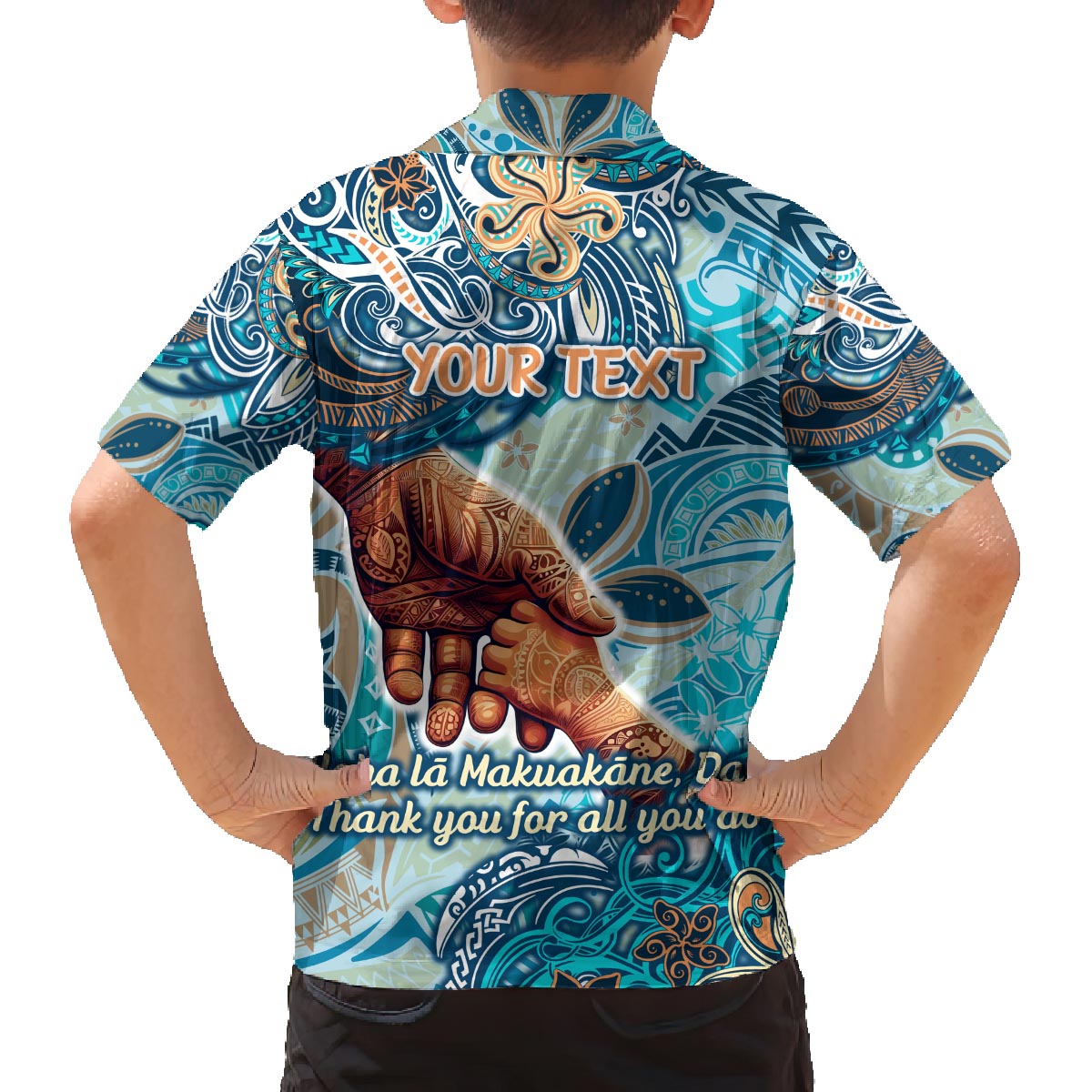 Hand In Hand Father's Day Polynesian Family Matching Puletasi and Hawaiian Shirt Tribal Flower Pattern DT02 - Polynesian Pride