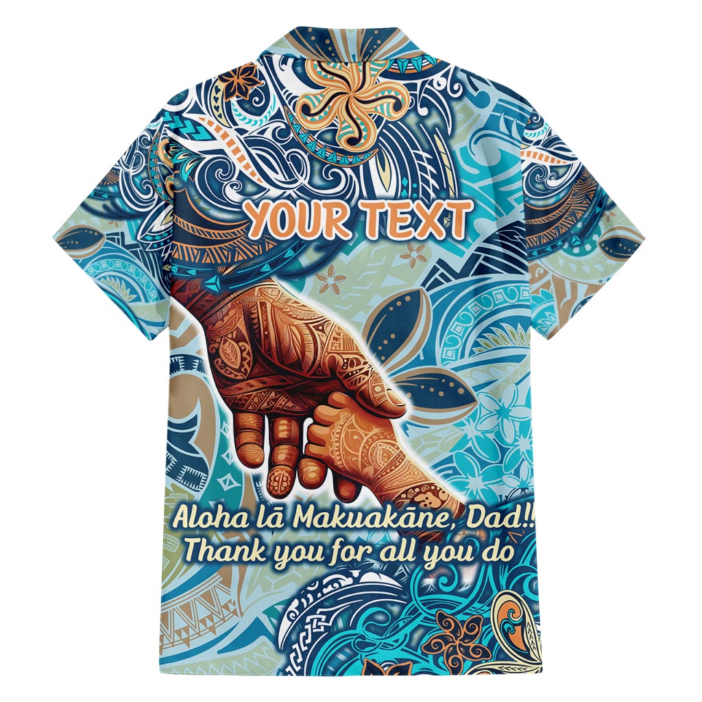 Hand In Hand Father's Day Polynesian Family Matching Short Sleeve Bodycon Dress and Hawaiian Shirt Tribal Flower Pattern