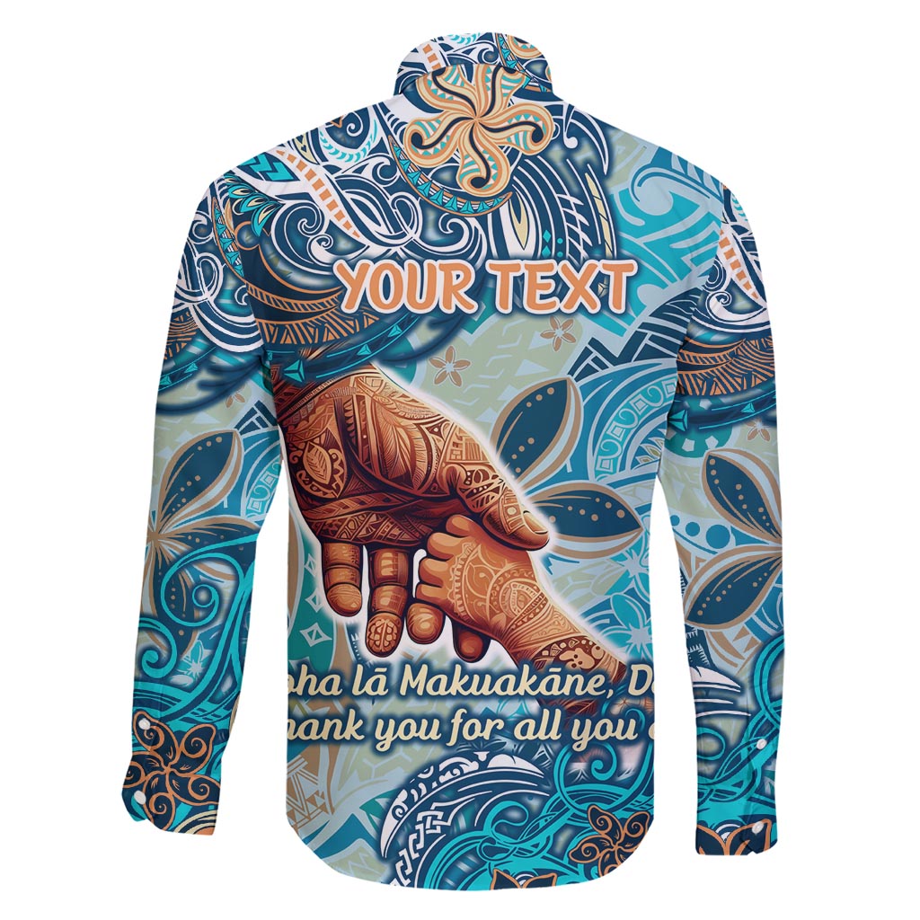 Hand In Hand Father's Day Polynesian Family Matching Short Sleeve Bodycon Dress and Hawaiian Shirt Tribal Flower Pattern