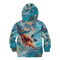 Hand In Hand Father's Day Polynesian Kid Hoodie Tribal Flower Pattern DT02 - Polynesian Pride