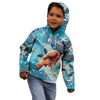 Hand In Hand Father's Day Polynesian Kid Hoodie Tribal Flower Pattern DT02 - Polynesian Pride