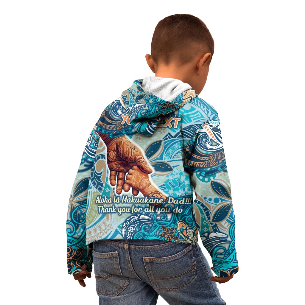Hand In Hand Father's Day Polynesian Kid Hoodie Tribal Flower Pattern DT02 - Polynesian Pride