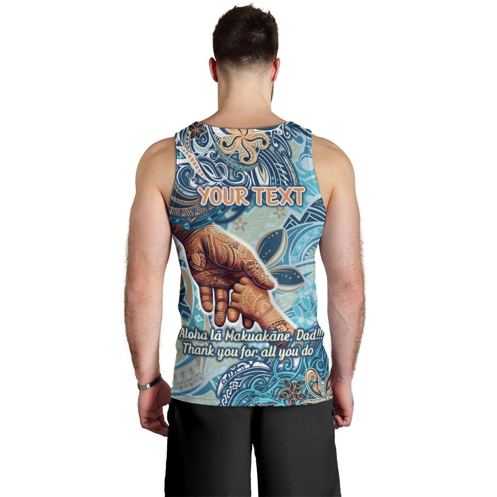 Hand In Hand Father's Day Polynesian Men Tank Top Tribal Flower Pattern DT02 - Polynesian Pride