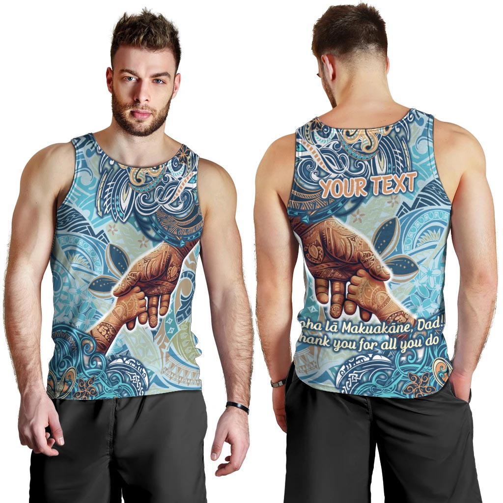 Hand In Hand Father's Day Polynesian Men Tank Top Tribal Flower Pattern DT02 - Polynesian Pride