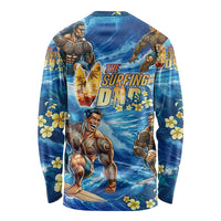 Hawaii Father's Day Long Sleeve Shirt The Surfing Dad Polynesian Tattoo DT02 - Polynesian Pride