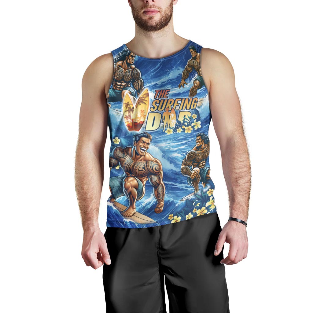 Hawaii Father's Day Men Tank Top The Surfing Dad Polynesian Tattoo DT02 - Polynesian Pride