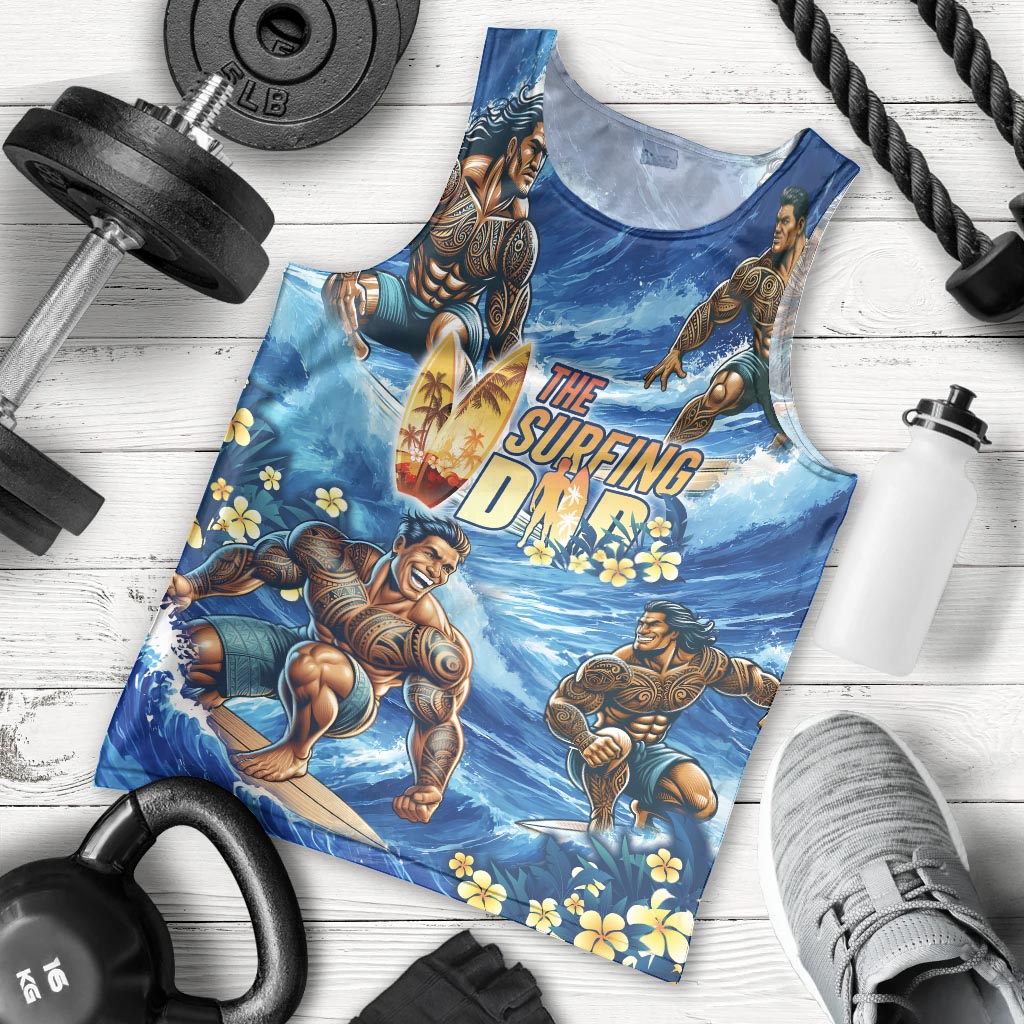 Hawaii Father's Day Men Tank Top The Surfing Dad Polynesian Tattoo DT02 - Polynesian Pride