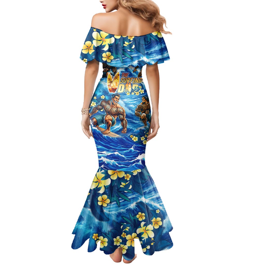 Hawaii Father's Day Mermaid Dress The Surfing Dad Polynesian Tattoo DT02 - Polynesian Pride