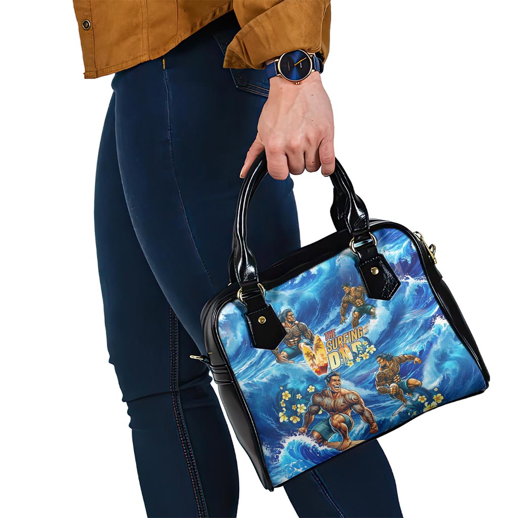 Hawaii Father's Day Shoulder Handbag The Surfing Dad Polynesian Tattoo DT02 - Polynesian Pride