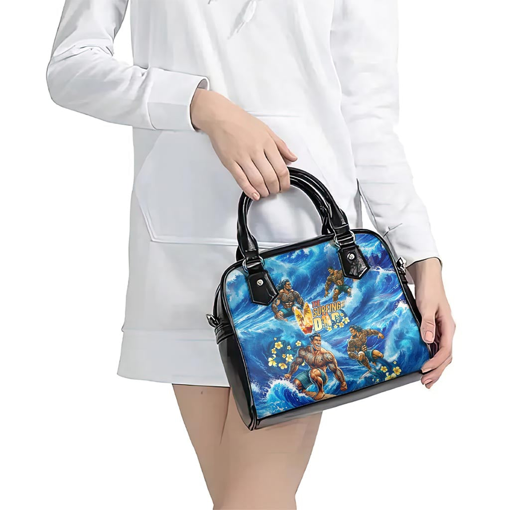 Hawaii Father's Day Shoulder Handbag The Surfing Dad Polynesian Tattoo DT02 - Polynesian Pride