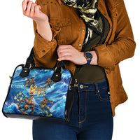 Hawaii Father's Day Shoulder Handbag The Surfing Dad Polynesian Tattoo DT02 - Polynesian Pride