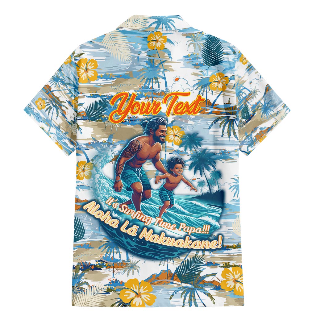 Hawaii Father's Day It's Surfing Time Family Matching Mermaid Dress and Hawaiian Shirt Aloha L Makuakane DT02 - Polynesian Pride