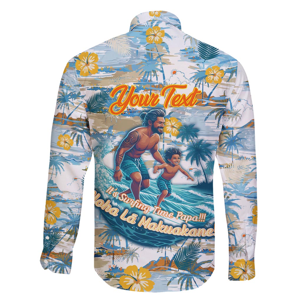 Hawaii Father's Day It's Surfing Time Family Matching Off Shoulder Maxi Dress and Hawaiian Shirt Aloha L Makuakane DT02 - Polynesian Pride