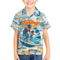 Hawaii Father's Day It's Surfing Time Kid Hawaiian Shirt Aloha L Makuakane DT02 Kid Blue - Polynesian Pride
