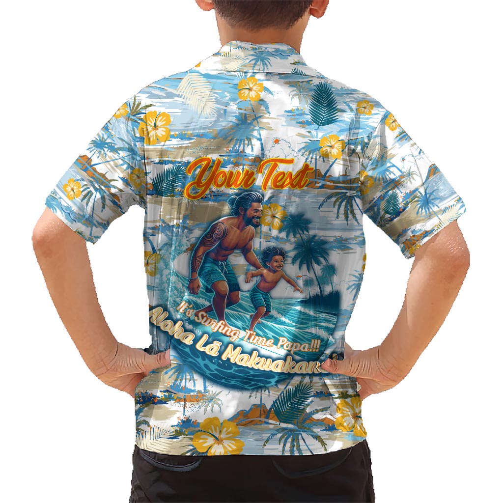 Hawaii Father's Day It's Surfing Time Kid Hawaiian Shirt Aloha L Makuakane DT02 - Polynesian Pride