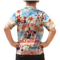 Hawaii Father's Day Family Matching Mermaid Dress and Hawaiian Shirt Hula With Dad DT02 - Polynesian Pride