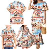 Hawaii Father's Day Family Matching Mermaid Dress and Hawaiian Shirt Hula With Dad DT02 - Polynesian Pride