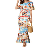 Hawaii Father's Day Family Matching Mermaid Dress and Hawaiian Shirt Hula With Dad DT02 Mom's Dress Art - Polynesian Pride