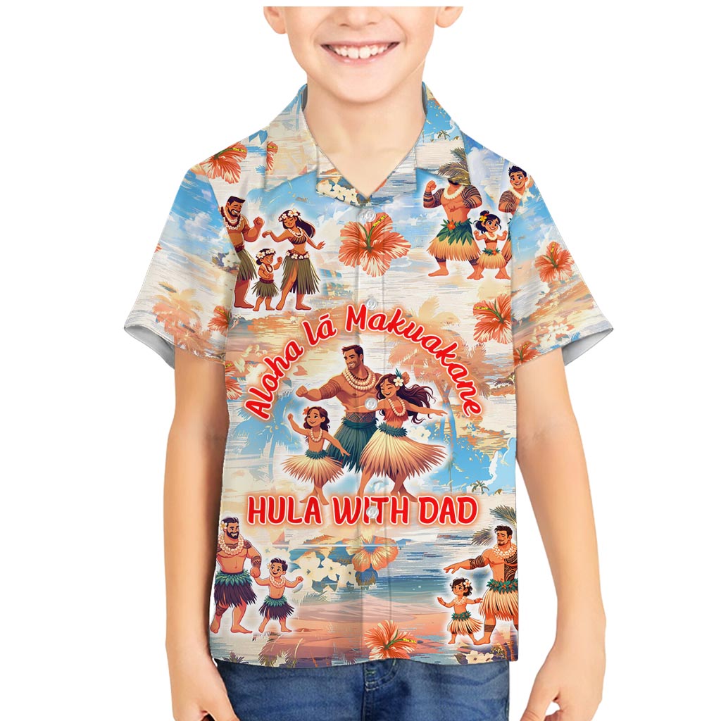 Hawaii Father's Day Family Matching Mermaid Dress and Hawaiian Shirt Hula With Dad DT02 Son's Shirt Art - Polynesian Pride