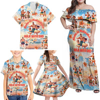 Hawaii Father's Day Family Matching Off Shoulder Maxi Dress and Hawaiian Shirt Hula With Dad DT02 - Polynesian Pride